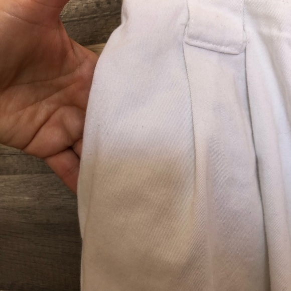 Vintage White Pleated High Waisted Baggy Pants Trousers Small - Picture 4 of 6